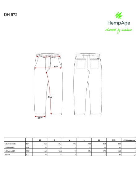 Unisex 100% Hemp- Hempan Pants