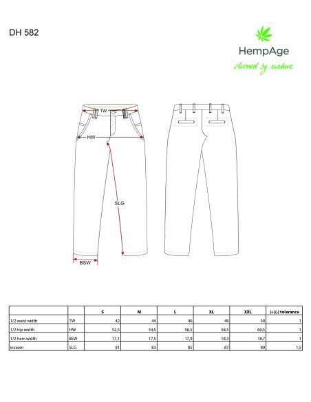 Chino Men's Pants Recycled Hemp, For an Ecological Gift