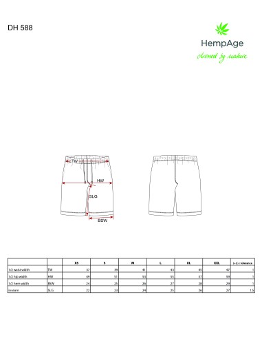 Short Pants in Jersey - Hemp and Organic Cotton