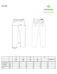 Pantalones de terciopelo con cable de cáñamo de algodón 2