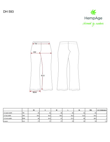 Pantalones de pierna elefante - cáñamo orgánico y algodón
