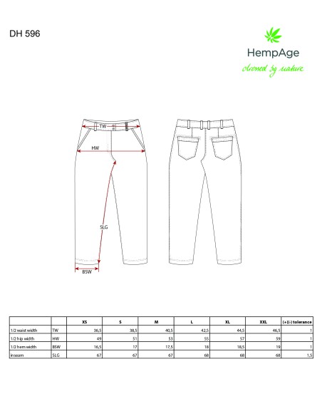 Wide woven Jean - cáñamo y algodón orgánico