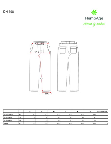 Pantalón de rayas tejidas - Cáñamo y algodón orgánico
