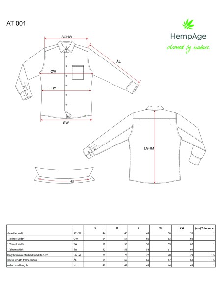 Chemise - 100% Chanvre - HempAge