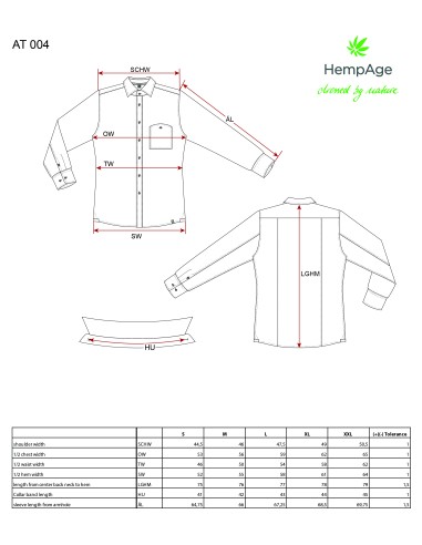 100% hemp bent shirt