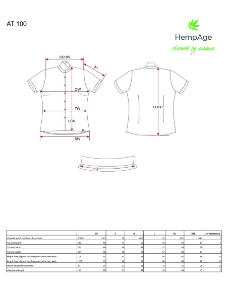 Ärmelloses Shirt - 100% Hanf - HempAge