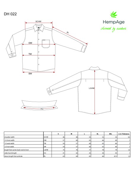 Chemise 100% chanvre - hempage