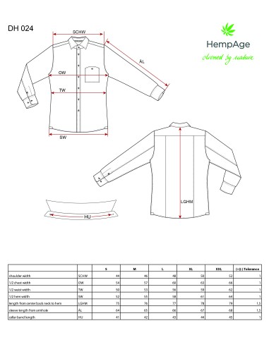 Hemp Slim Shirt - Chest pocket