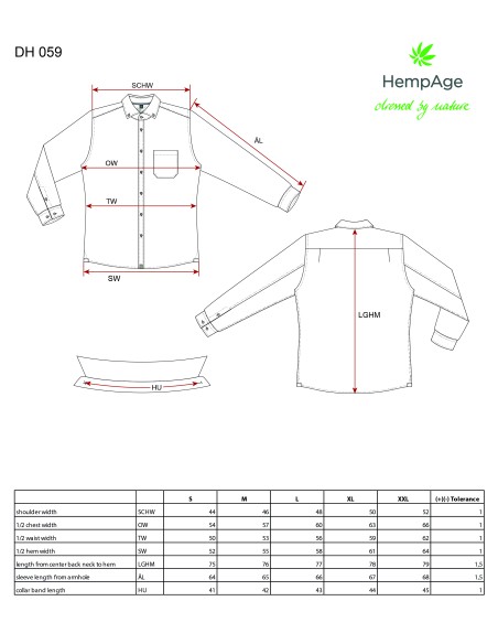 Camicia abbottonata - Canapa e cotone biologico