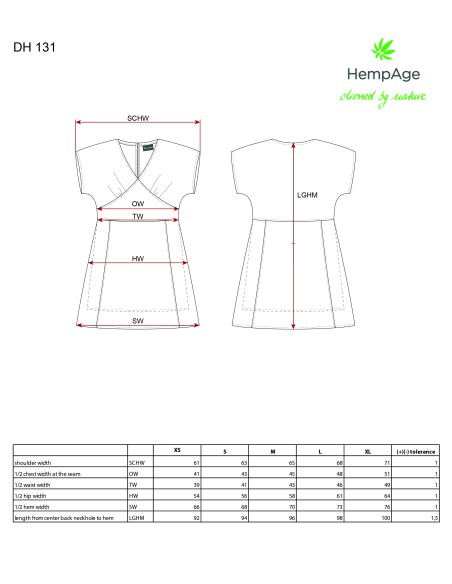 Dress with lining - hemp and organic cotton