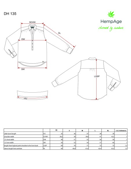 Blusa de cáñamo de algodón orgánico