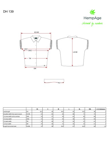 Blusa de cáñamo a rayas y algodón orgánico