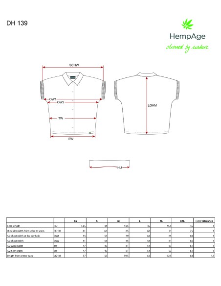 Blusa a righe a righe e cotone organico