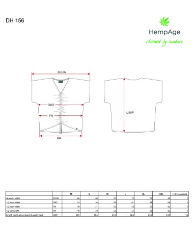 Blusa con nastro - Canapa e cotone biologico