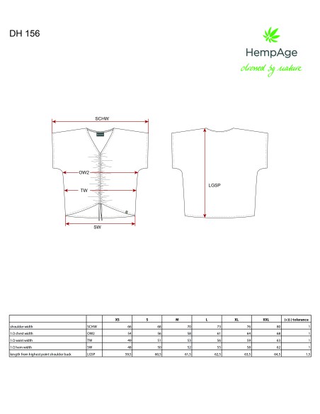 Bluse mit Band – Hanf und Bio-Baumwolle