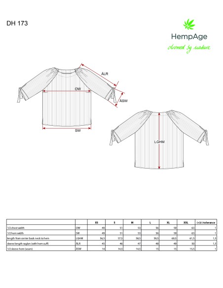 Blusa a righe - Canapa e cotone biologico