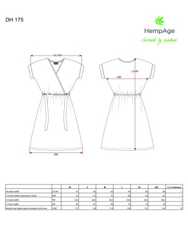 Gestreiftes Kleid - Hanf und Bio-Baumwolle