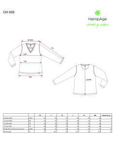 V-neck long sleeve T-shirt - Organic cotton and hemp 2