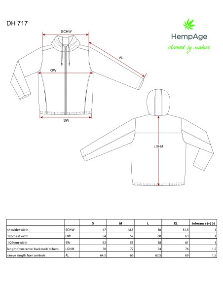 Veste sportive pour homme, chanvre recyclé et coton bio