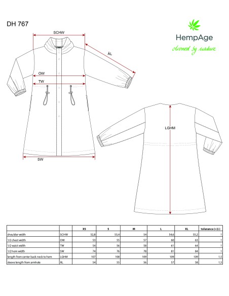 Manteau pluie capuche coton chanvre