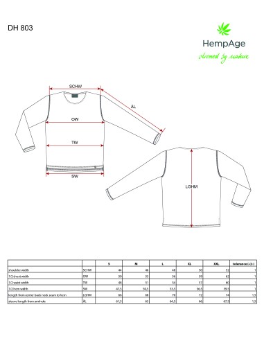 Haut manches longues chanvre coton bio