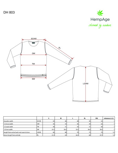 High long sleeve organic cotton hemp