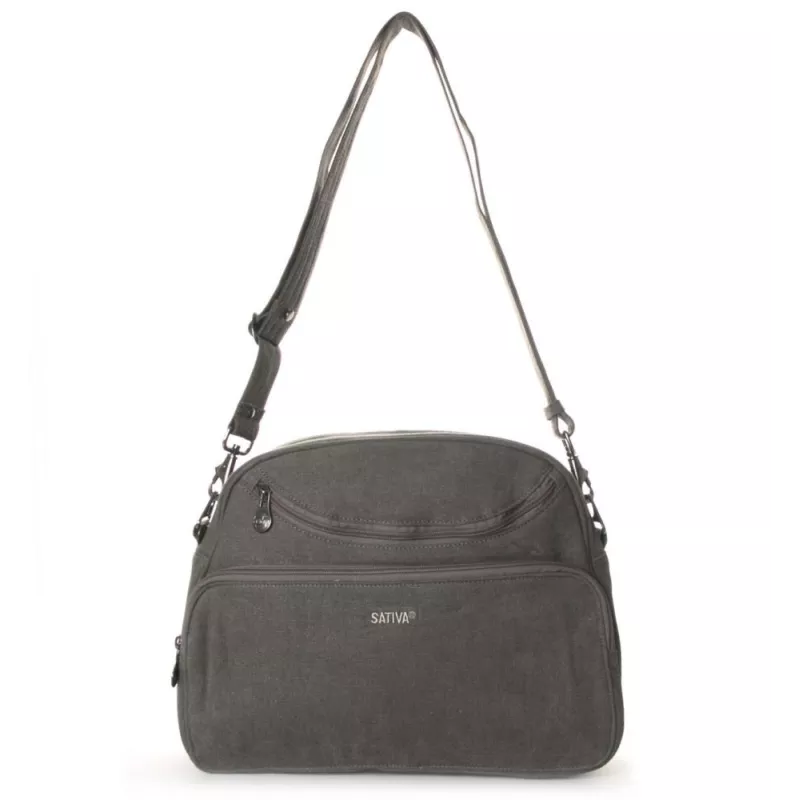 Hemp and organic cotton canvas bag half moon