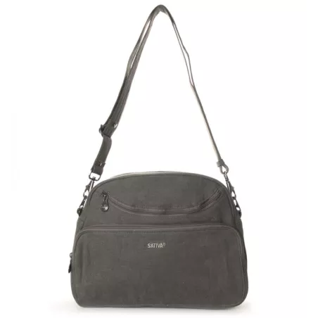 Hemp and organic cotton canvas bag half moon