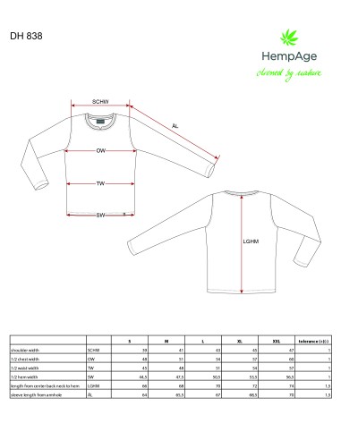 Suéter de camiseta de hombres - cáñamo