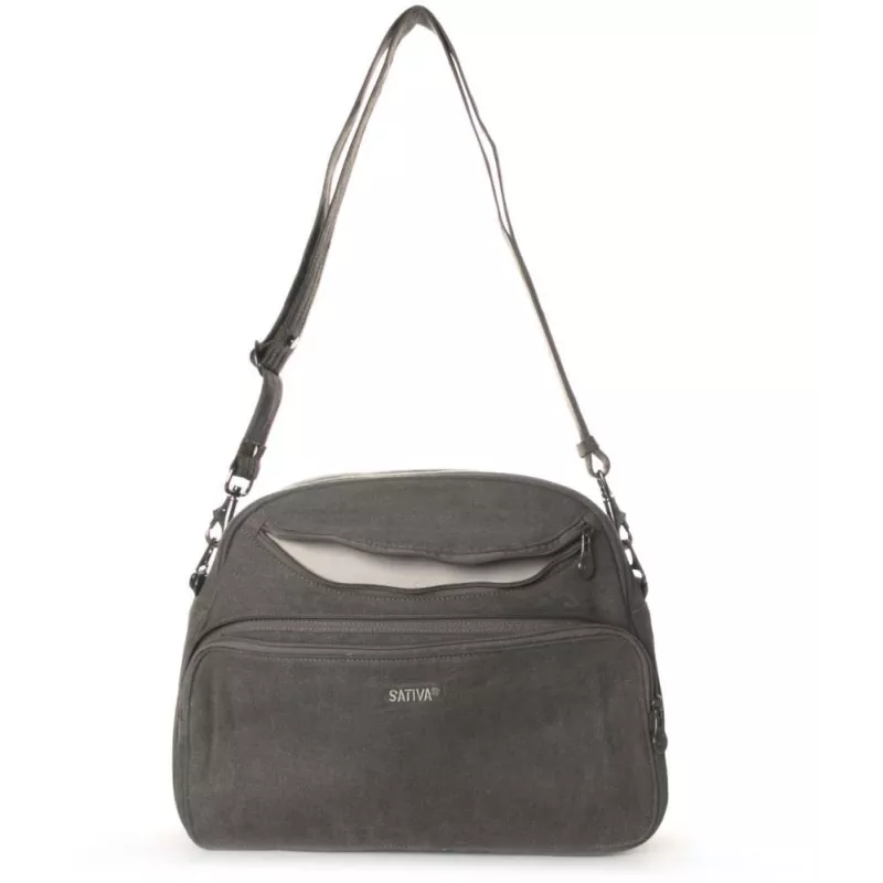 Borsa in tessuto canapa e mezza luna di cotone biologico