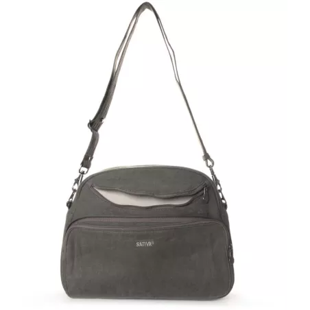 Bolsa en tela de cáñamo y algodón orgánico media luna