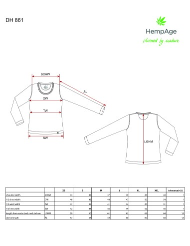 Langärmliges Jersey-T-Shirt - Hanf und Bio-Baumwolle