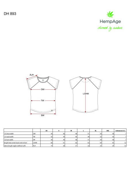 T-shirt manche raglan / hempage