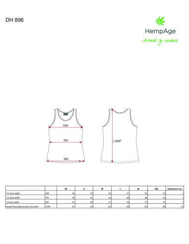 Gestreifter Tank - Hanf und Bio-Baumwolle