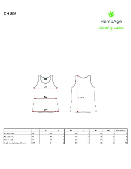 Gestreifter Tank - Hanf und Bio-Baumwolle
