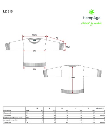 Pullover mit 7/8-Ärmeln – Hanf