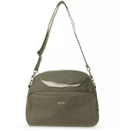 Hemp and organic cotton canvas bag half moon