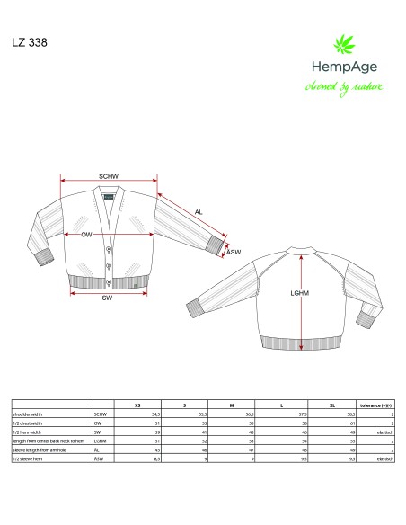 Baumwoll Hanf-Mesh-Jacke