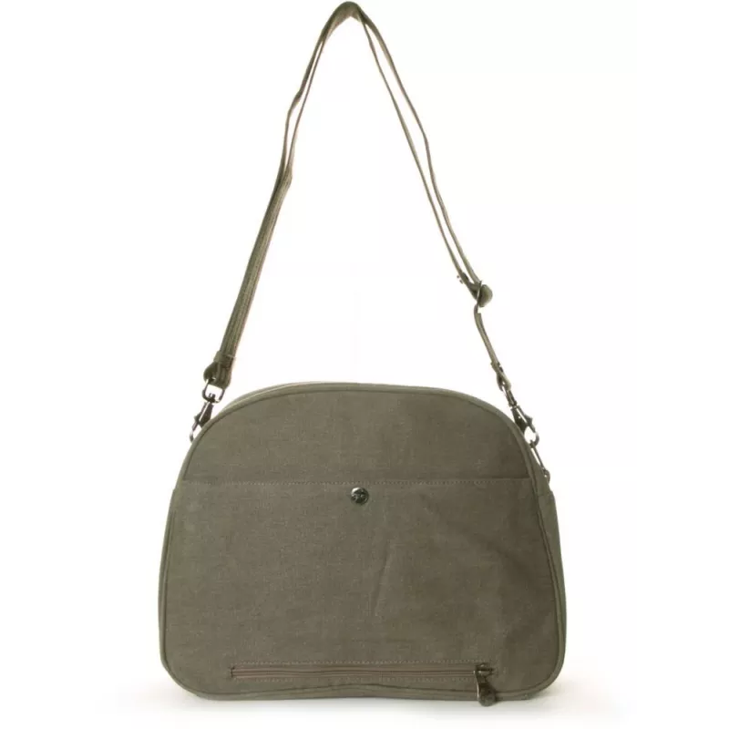 Hemp and organic cotton canvas bag half moon