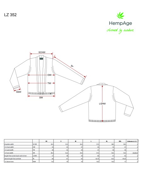 Chaqueta esposa suelta mujer cáñamo y algodón orgánico