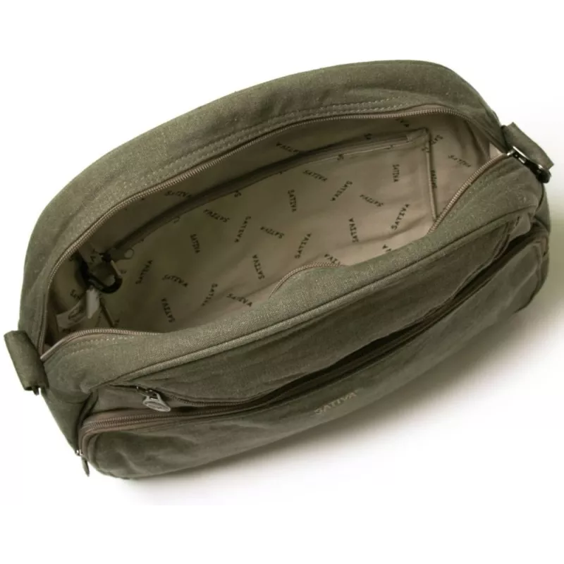 Hemp and organic cotton canvas bag half moon