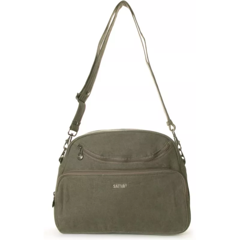 Hemp and organic cotton canvas bag half moon