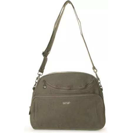 Hemp and organic cotton canvas bag half moon