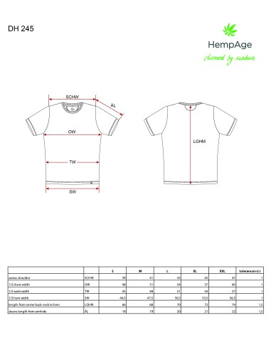 Bio-Baumwoll-Hanf-T-Shirt