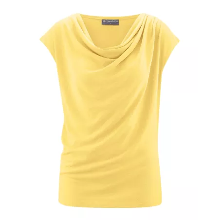 Top Drapierte Hanf und Bio-Baumwolle