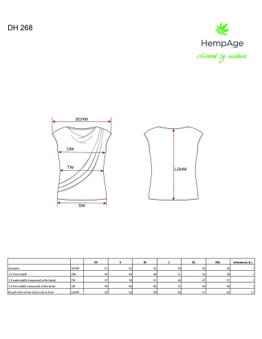 Top Canape drappeggiato e cotone organico