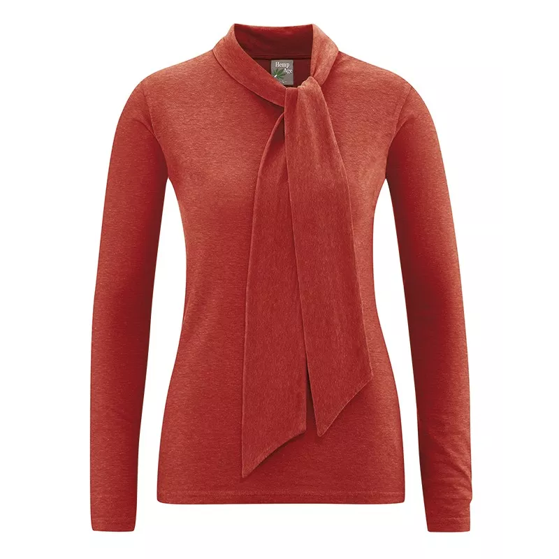 Women's long sleeve sweater with fantasy head hemp knot