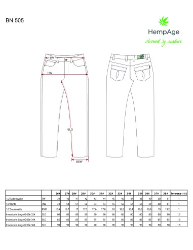 Jeans sottili da uomo - Hemping