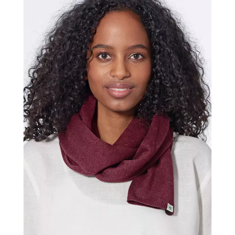 Wool and hemp scarf / organic cotton