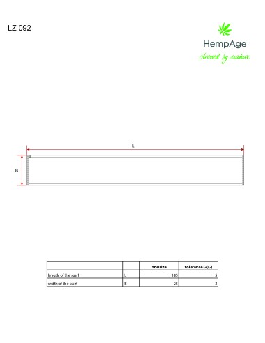 Woll- und Hanfschal / Bio-Baumwolle